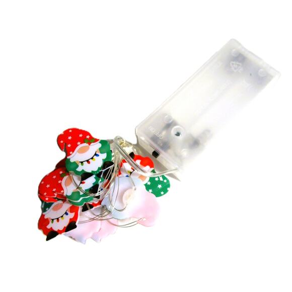 Christmas House LED Santa Gnome String Lights 10 Count 3 Ft Battery DIY Crafts - Picture 5 of 5